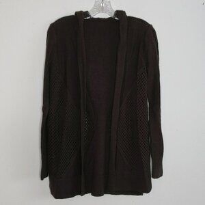 Olive Green Open Front Hooded Cardigan Sweater